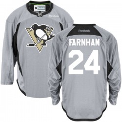 Bobby Farnham Pittsburgh Penguins Reebok Premier Gray Practice Team Jersey