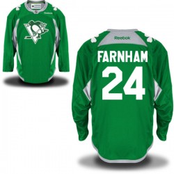 Bobby Farnham Pittsburgh Penguins Reebok Premier Green St. Patrick's Day Practice Jersey