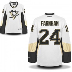 Women's Bobby Farnham Pittsburgh Penguins Reebok Premier White Away Jersey