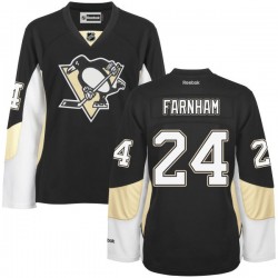 Women's Bobby Farnham Pittsburgh Penguins Reebok Authentic Black Home Jersey