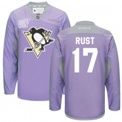 Bryan Rust Pittsburgh Penguins Reebok Premier Purple 2016 Hockey Fights Cancer Practice Jersey