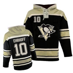 Christian Ehrhoff Pittsburgh Penguins Authentic Black Old Time Hockey Sawyer Hooded Sweatshirt Jersey