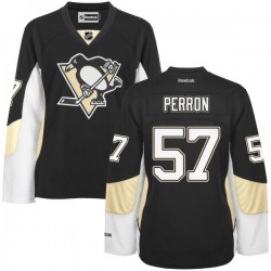 Women's David Perron Pittsburgh Penguins Reebok Authentic Black Home Jersey