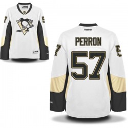 Women's David Perron Pittsburgh Penguins Reebok Authentic White Away Jersey
