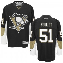 Derrick Pouliot Pittsburgh Penguins Reebok Authentic Black Home Jersey