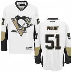 Derrick Pouliot Pittsburgh Penguins Reebok Authentic White Away Jersey