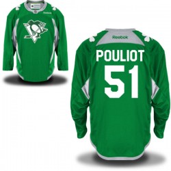 Derrick Pouliot Pittsburgh Penguins Reebok Authentic Green St. Patrick's Day Practice Jersey