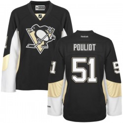 Women's Derrick Pouliot Pittsburgh Penguins Reebok Authentic Black Home Jersey