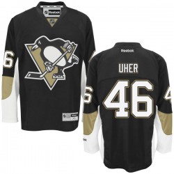 Dominik Uher Pittsburgh Penguins Reebok Premier Black Home Jersey