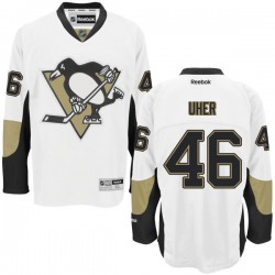 Dominik Uher Pittsburgh Penguins Reebok Premier White Away Jersey