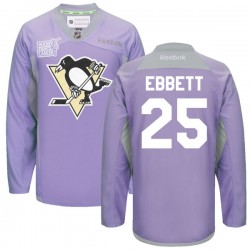 Andrew Ebbett Pittsburgh Penguins Reebok Premier Purple 2016 Hockey Fights Cancer Practice Jersey