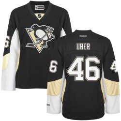 Women's Dominik Uher Pittsburgh Penguins Reebok Premier Black Home Jersey