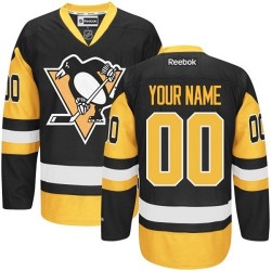 Reebok Pittsburgh Penguins Men's Customized Authentic Black/Gold Third Jersey