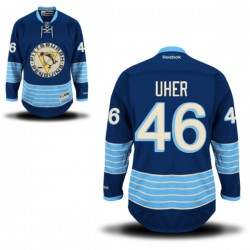 Dominik Uher Pittsburgh Penguins Reebok Authentic Royal Blue Alternate Jersey