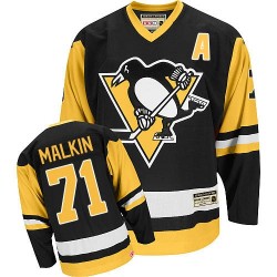 Evgeni Malkin Pittsburgh Penguins CCM Authentic Black Throwback Jersey