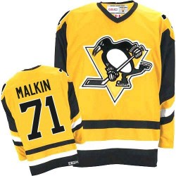 Evgeni Malkin Pittsburgh Penguins CCM Authentic Gold Throwback Jersey