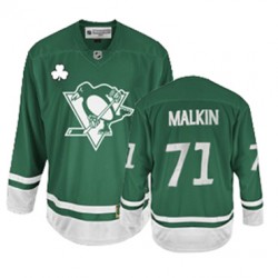 Evgeni Malkin Pittsburgh Penguins Reebok Authentic Green St Patty's Day Jersey