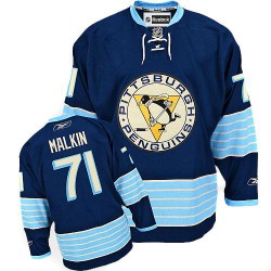 Evgeni Malkin Pittsburgh Penguins Reebok Authentic Navy Blue Vintage New Third Jersey