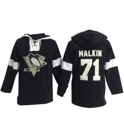 Evgeni Malkin Pittsburgh Penguins Premier Black Old Time Hockey Pullover Hoodie Jersey