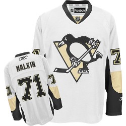 Women's Evgeni Malkin Pittsburgh Penguins Reebok Authentic White Away Jersey