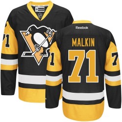 Women's Evgeni Malkin Pittsburgh Penguins Reebok Authentic Black/Gold Third Jersey