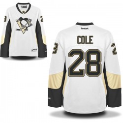 Women's Ian Cole Pittsburgh Penguins Reebok Authentic White Away Jersey