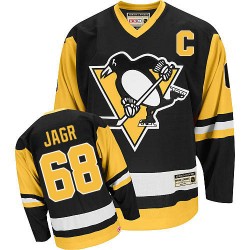 Jaromir Jagr Pittsburgh Penguins CCM Authentic Black Throwback Jersey