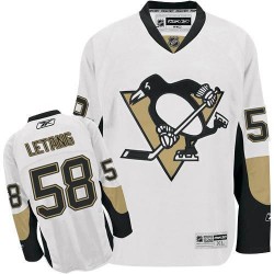 Kris Letang Pittsburgh Penguins Reebok Authentic White Away Jersey