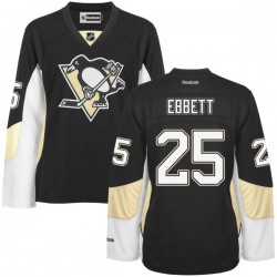 Women's Andrew Ebbett Pittsburgh Penguins Reebok Authentic Black Home Jersey