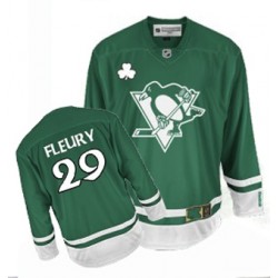 Marc-Andre Fleury Pittsburgh Penguins Reebok Premier Green St Patty's Day Jersey St Patty's Day Jersey