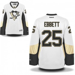 Women's Andrew Ebbett Pittsburgh Penguins Reebok Authentic White Away Jersey