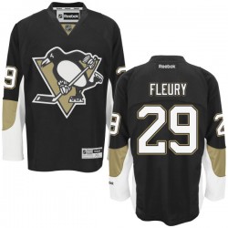 Marc-andre Fleury Pittsburgh Penguins Reebok Authentic Black Home Jersey