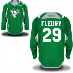 Marc-andre Fleury Pittsburgh Penguins Reebok Authentic Green St. Patrick's Day Practice Jersey