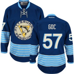 Marcel Goc Pittsburgh Penguins Reebok Premier Navy Blue Vintage New Third Jersey