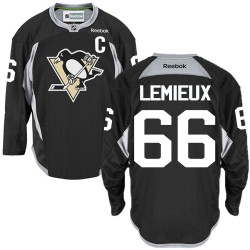 Mario Lemieux Pittsburgh Penguins Reebok Authentic Black Practice Jersey