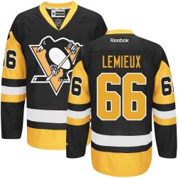 Mario Lemieux Pittsburgh Penguins Reebok Authentic Black/Gold Third Jersey