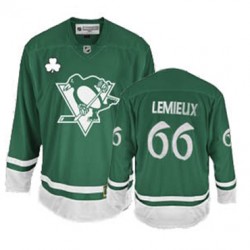 Mario Lemieux Pittsburgh Penguins Reebok Authentic Green St Patty's Day Jersey