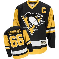 Youth Mario Lemieux Pittsburgh Penguins CCM Authentic Black Throwback Jersey