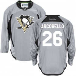 Mark Arcobello Pittsburgh Penguins Reebok Premier Gray Practice Team Jersey