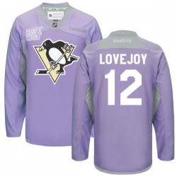 Ben Lovejoy Pittsburgh Penguins Reebok Premier Purple 2016 Hockey Fights Cancer Practice Jersey
