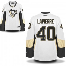 Women's Maxim Lapierre Pittsburgh Penguins Reebok Authentic White Away Jersey