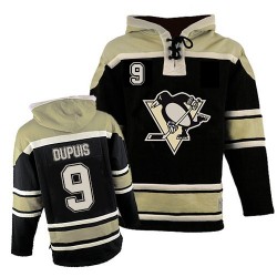 Pascal Dupuis Pittsburgh Penguins Authentic Black Old Time Hockey Sawyer Hooded Sweatshirt Jersey