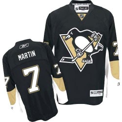 Paul Martin Pittsburgh Penguins Reebok Premier Black Home Jersey