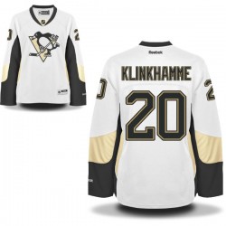 Women's Rob Klinkhammer Pittsburgh Penguins Reebok Premier White Away Jersey