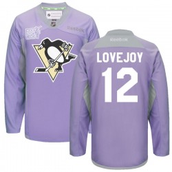 Ben Lovejoy Pittsburgh Penguins Reebok Authentic Purple 2016 Hockey Fights Cancer Practice Jersey