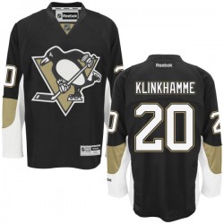 Rob Klinkhammer Pittsburgh Penguins Reebok Authentic Black Home Jersey