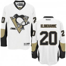 Rob Klinkhammer Pittsburgh Penguins Reebok Authentic White Away Jersey