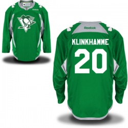 Rob Klinkhammer Pittsburgh Penguins Reebok Authentic Green St. Patrick's Day Practice Jersey