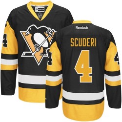 Rob Scuderi Pittsburgh Penguins Reebok Authentic Black/Gold Third Jersey