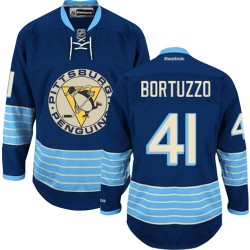 Robert Bortuzzo Pittsburgh Penguins Reebok Premier Navy Blue Vintage New Third Jersey
